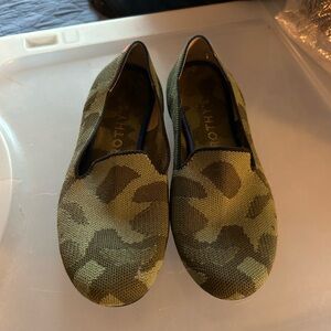 Rothy's Green Camouflage Slip-On Shoes